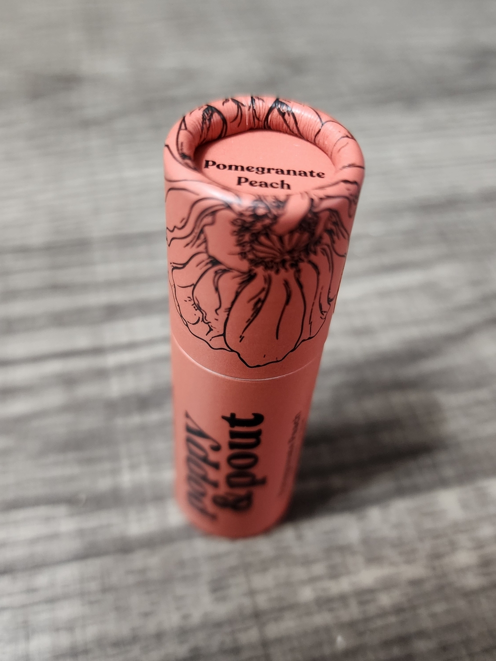 Pomegranate Peach Lip Balm.